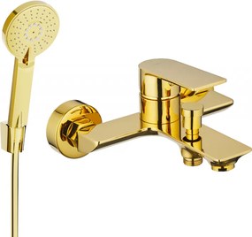 Mexen Alexa R40 rubinetto da vasca con set doccia, oro - 7123R40-50