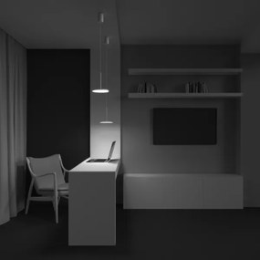 Maytoni P076PL-L12W3K-W - Lampadario LED a sospensione con filo PLATO LED/12W/230V 3000K bianco