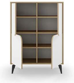 Mobile in rovere decorato in bianco e naturale 90x120 cm Nola - Marckeric