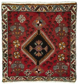 Shiraz Tappeto persiano 60x60 Rosso (Iran) Annodato A Mano
