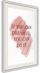 Poster  Dreams Lead to Success  Cornice Quadri Cornice nera, Larghezza x Altezza Home decor 20x30