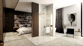 Parete doccia Rea Aero Gold N 80 Walk In + EVO