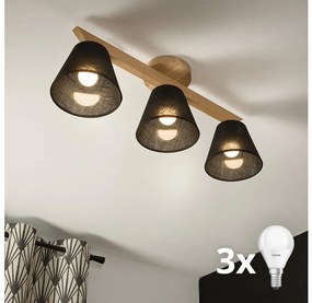 Brilagi - LED  Lampadario a plafone ANTHONY 3xE14/40W/230V quercia/nero