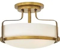 Lampadario Contemporaneo Harper Acciaio Ottone Antico Vetro 3 Luci E27