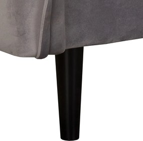 Poltrona grigia con rivestimento in velluto Juli – Ropez