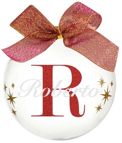 Pallina natale con nome Roberto 10cm