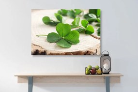 Quadro su tela – Quadrifogli verdi