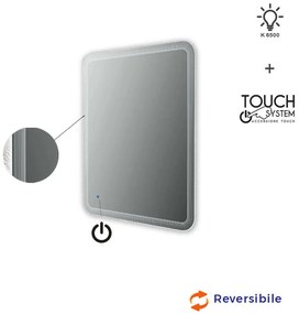 Specchio touch 90X74 LED disegno righe