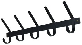 Attaccapanni da parete nero in metallo 70 cm Dexter – Spinder Design