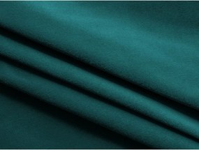 Chaise longue turchese (con penisola a destra) con rivestimento in velluto Ekahi – Makamii