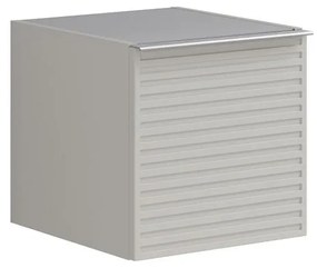 Struttura semi colonna da bagno Pixel 1 anta laccato opaco grigio pastello L 40 x H 40 x P 45.5 cm