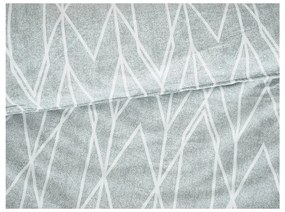 Set copripiumino e federa grigio in crêpe per letto singolo 140x200 cm Gray Stripes – B.E.S.