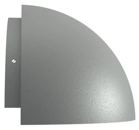 Applique Curva Monodirezionale con base E27, IP54 Grigia - Serie BRINA Base E27