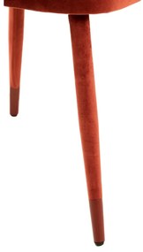 Set di sedie da pranzo rosso chiaro in imbottito 2 pz Kosaka – Light &amp; Living