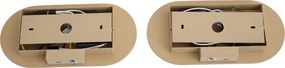 Set di 2 Applique Retrò Tortora Incl. LED Dimmerabile a 3 Fasi e USB-C - Lila