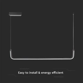 Lampadario LED a sospensione con filo LED/12W/230V 4000K 90 cm nero