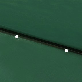 Ombrellone da Esterni con LED e Palo in Acciaio Verde 2x3 m