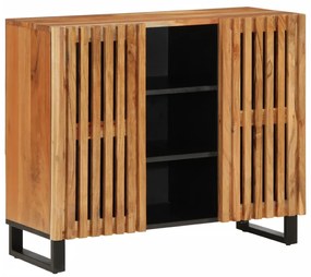 Credenza 90x34x75 cm in legno massello di acacia