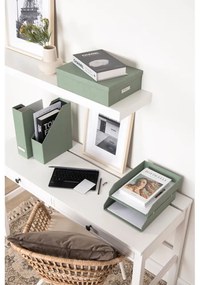 Set di organizer verdi in cartone per documenti 5 pz Holger Canvas Paper Laminate – Bigso