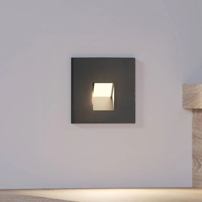 Arcchio Luci LED da incasso Vexi, 7,5 cm x cm, nero, CCT Vexi Arcchio, dimmerabile, Nero, Soggiorno / Sala da pranzo, Alluminio, Moderno, Faretto da incasso a parete