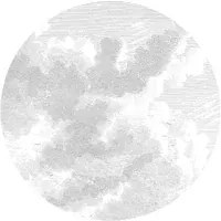 KEK Amsterdam Carta da parati panoramica Engraved Clouds 2 Circle - S - 1.425m