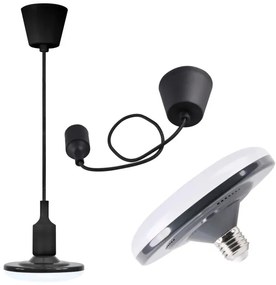 LED Lampada a sospensione KIKI 1xE27/10W/230V nero