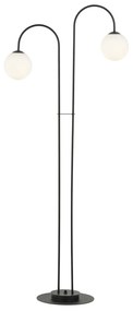 Lampadario Minimal Utu Acciaio Nero 2 Luci E14 Ip20