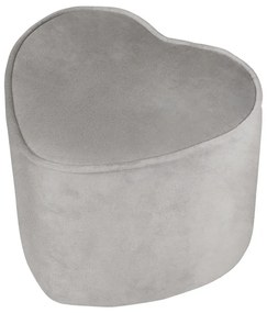 Pouf per bambini in velluto grigio chiaro Lil Sofa - Roba