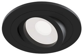 Faretto Da Incasso Moderno Atom Alluminio Nero 1 Luce