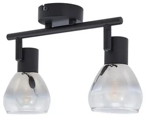 Pendura 2 Plafoniera Nero/Fumé Grigio - Lindby