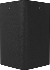 Plafoniera da soffitto E27 Quadrata IP54 in Alluminio - Nera