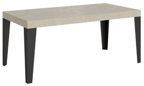 Tavolo allungabile Flame con telaio e gambe antracite, Cashmere / 90x200/460cm