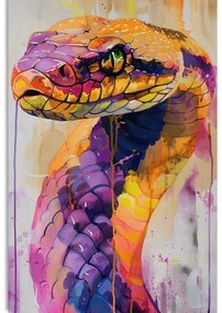 Stampa su tela – Serpente con imitazione di pittura