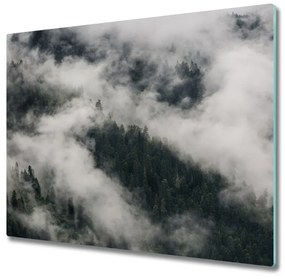 Tagliere in vetro temperato Nebbia sulla foresta 60x52 cm