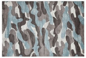 Tappeto 160x230 cm Camouflage grigio e blu