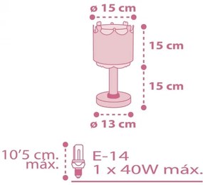 Dalber 61101 - Lampada per bambini LITTLE QUEEN 1xE14/40W/230V