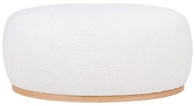 Sgabello bianco in tessuto bouclé Manhattan - House Nordic