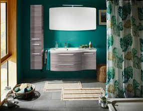 Mobile sottolavabo e lavabo Contea per vasca a sinistra rovere terra L 117 cm