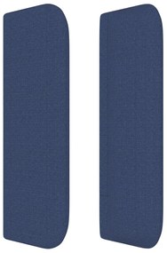 Testiera ad orecchio blu 183x16x78/88 cm in tessuto