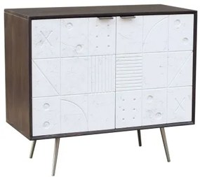 Credenza DKD Home Decor Bianco Marrone Metallo Legno di mango 90 x 43 x 80 cm