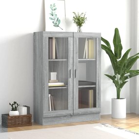 Mobile Vetrina Grigio Sonoma 82,5x30,5x115 Cm Legno Multistrato /