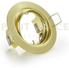 Jura faretto da incasso rotondo orientabile oro d. 8,3cm attacco gu10