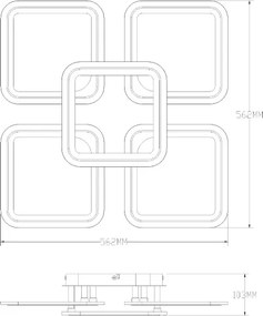 Zuma Line MS232150R-WH-Luce LED dimmerabile STELLAR LED/55W/230V 3000-6000K white+RC