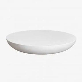 Tavolino Rotondo in Cemento (Ø105 cm) Kasuni Bianco Antico - Sklum