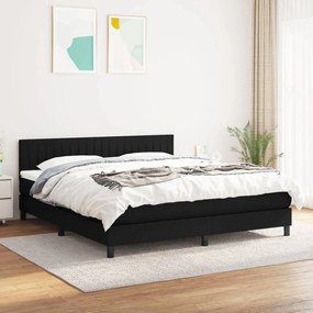 Giroletto A Molle Con Materasso Nero 160x200 Cm İn Tessuto /