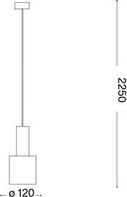 Ideal Lux - Lampadario a sospensione con filo HOLLY 1xE27/60W/230V diametro 12 cm ottone