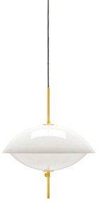 Fritz Hansen - Clam Lampada a Sospensione Ø550 Opal/Brass Fritz Hansen