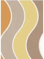Rebel Walls Carta da parati panoramica Seventies Waves - Orange
