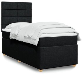 Giroletto A Molle Con Materasso Nero 90x200 Cm İn Tessuto /