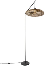 Lampada da terra orientale in bambù nero - Ostrava